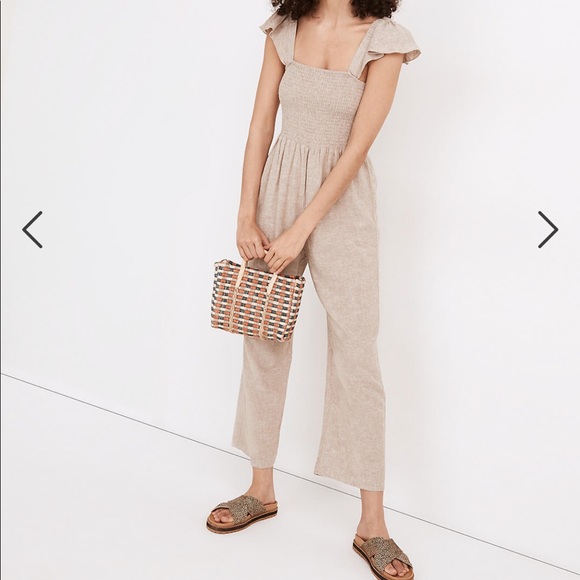 EUC SOLDOUT Madewell Lucie Linen Jumpsuit - Picture 2 of 5